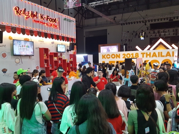 2018 태국 KCON에 참여한 aT 홍보관 부스 전경