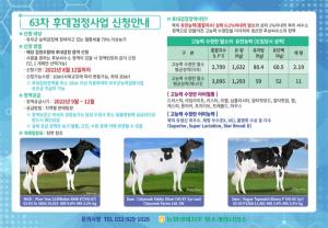 농협 젖소개량사업소, '후대검정사업' 참여농가 모집